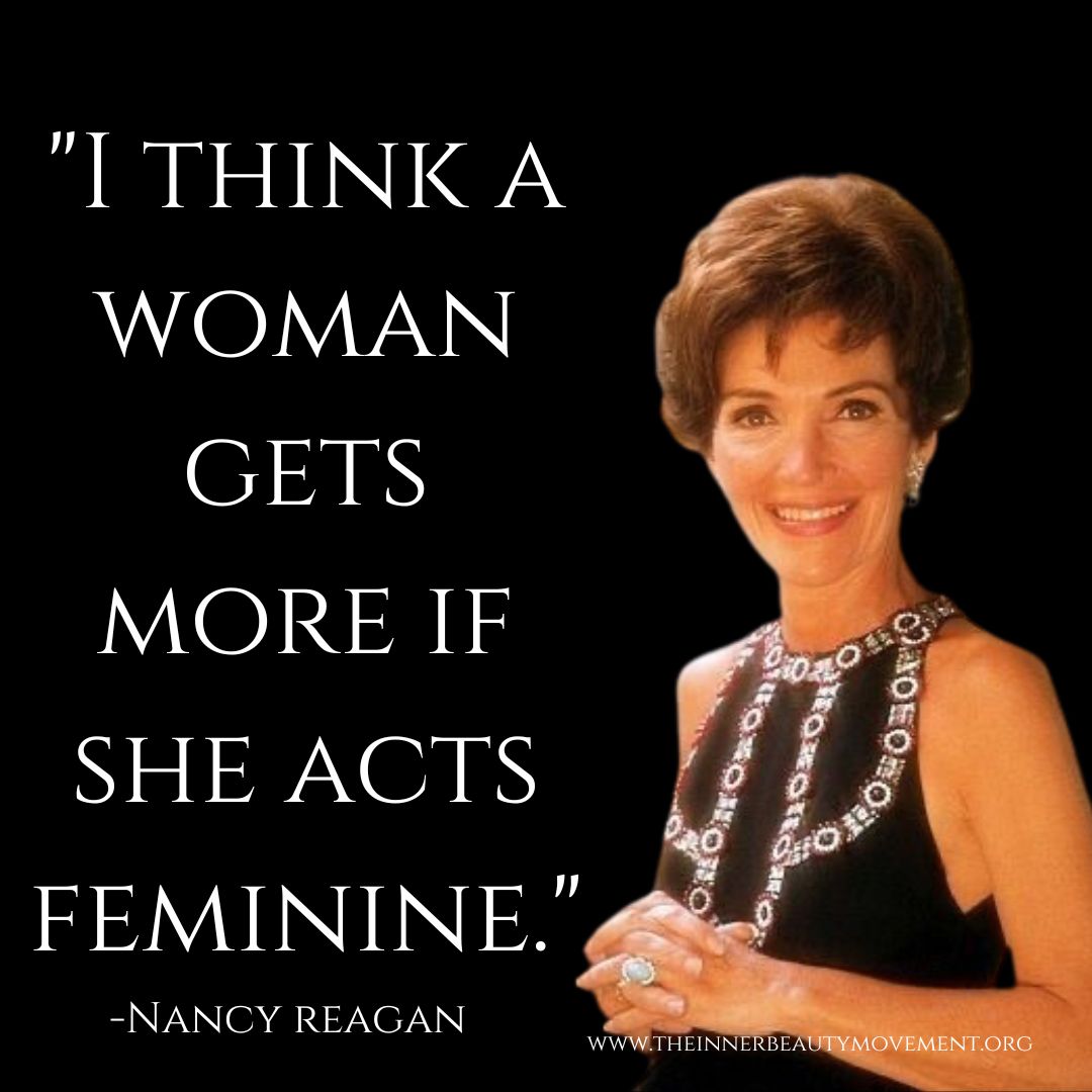 Feminine_Elite's tweet photo. ✨⭐Feminine Icon and Former FLOTUS Nancy Reagan drops a gem.💎
Agree or disagree? Comment below.
#nancyreagan #femininity #femininitymentor #femininitycoach https://t.co/NCwCrWTVtZ