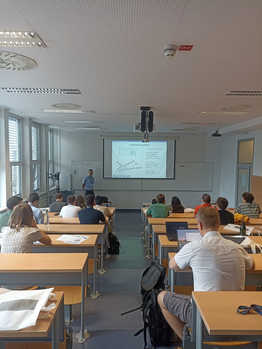 IJS_hep's tweet image. Yesterday we started with our Ljubljana Summer School on Particle Physics and Cosmology! 🌟 We are happy to invite 25 students from all over Europe! 🧑‍🔬😎
Our first speaker was @admir_greljo, who told us about Beyond Standard Model Physics in flavor.