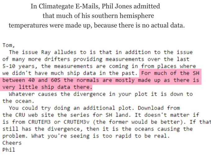 @Mopietje35 @BoemerangKarma @KritischePatri Sorry, maar je hebt geen 'globale' T° data set in 1850 of 1900. Zelfs in recentere tijden hebben jouw klimaatFRAUDISTEN data uitgevonden die er niet waren... Je hebt dus geen historische data, en bent een goedgelovig schaap...