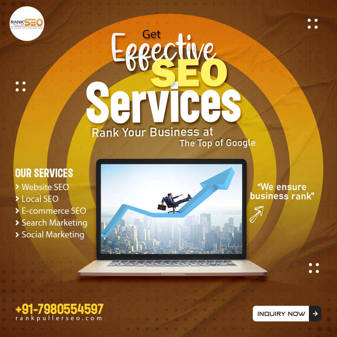 🚀 Boost Your Business and Online Visibility at the top of Google with Our Effective SEO Services🚀

Visit our website for more info: rankpullerseo.com
Contact us: +91-7980554597 (Call/WhatsApp)
.
.
#effectiveseoservices #businessranking #topofgoogle #rankpullerseo