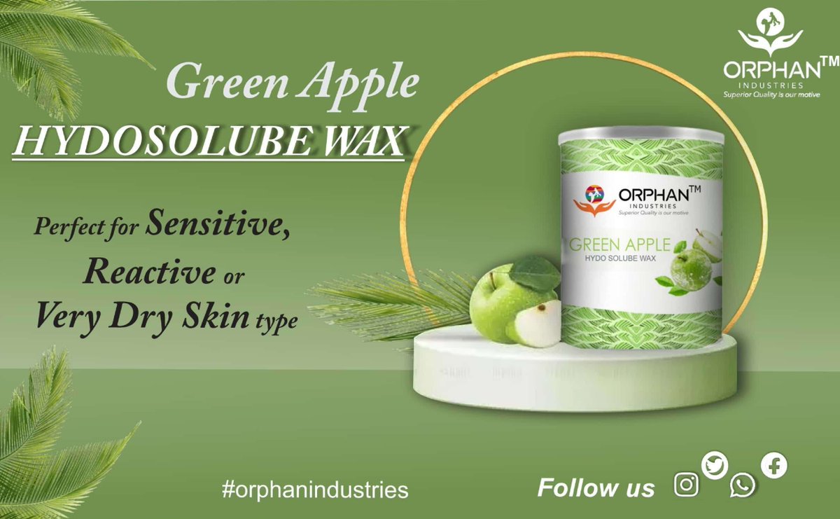 OrphansInd2020's tweet photo. #ORPHANINDUSTRIES_
ORPHAN HYDOSOLUBLE GREEN APPLE 🍏
Helps Remove TAN✅
Removes in growth ✅
moisturising after feel✅
#instagood #OrphanGreenapplewax #inspiration #hydowax #wax #waxseal #bodywax #exploremore #skincare #skincareroutine #skin #skincareproducts https://t.co/pg9nAlZ1Ch