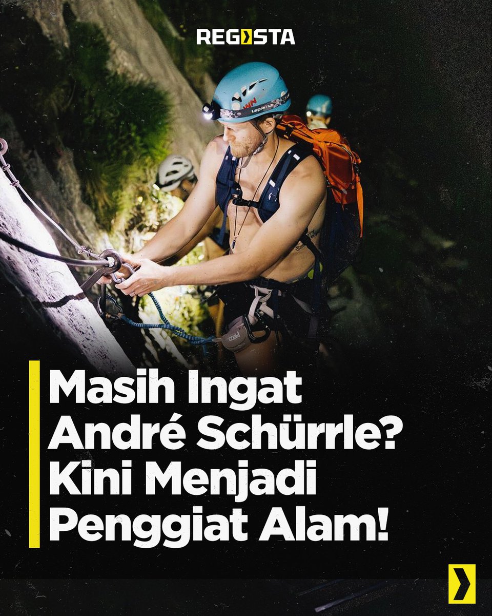 registaco's tweet photo. Pemenanag Piala Dunia 2014, André Schürlle kini punya hobi baru, seusai pensiun pada tahun 2020.

Mantan pemain Chelsea itu, diketahui gemar naik gunung. Menariknya, ia nanjak dengan cara yang ekstrim. 

Bang @Dzawinur enggak mau ajak Schürlle nanjak, nih? 😅 https://t.co/b2KNX3Lenr