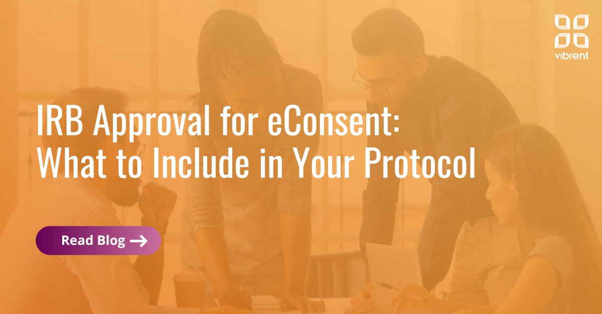 For #eConsent, what do you need to submit to your IRB?  

Here are some things to consider for #eConsent during your IRB submission process: hubs.la/Q020wyqR0 

#healthresearch #cohortresearch #clinicalresearch #informedconsent #eifc #eic #electronicconsent
