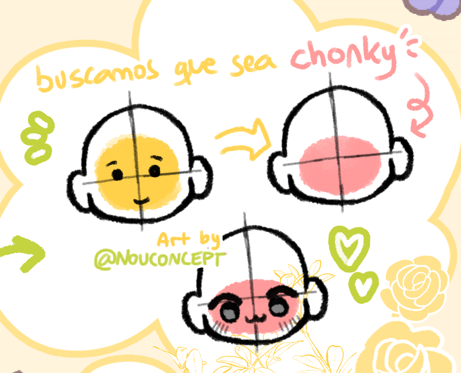 nouconcept's tweet photo. chibi pro tip ✨🎨 si el rostro no te sale,,, juntar sus elementos lo hace más adorable!! 🧡 https://t.co/gR0Ds8vjxT