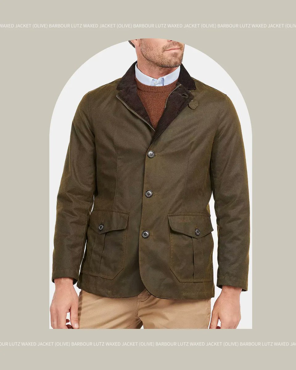 Barbour Lutz Waxed Jacket (Olive)
.
buff.ly/3EgwPlR 
.
#barbour #waxedjacket #jacket #mensjacket #outerwear