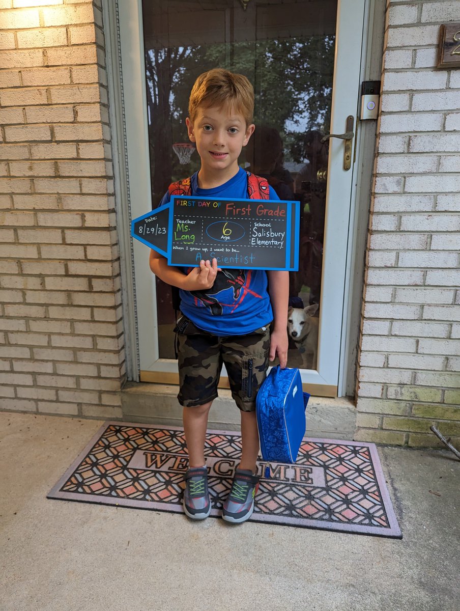 First Grade starts today for Zach @SalisburySchool! #YourSalisbury