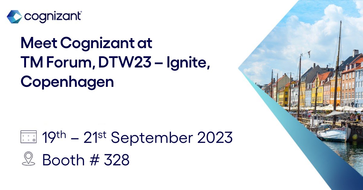Join us at #TMForum, #DTW23 #Ignite, 19-21 September in Copenhagen. Learn how we are engineering Telecoms to anticipate business beyond connectivity. bit.ly/3OPnI0m