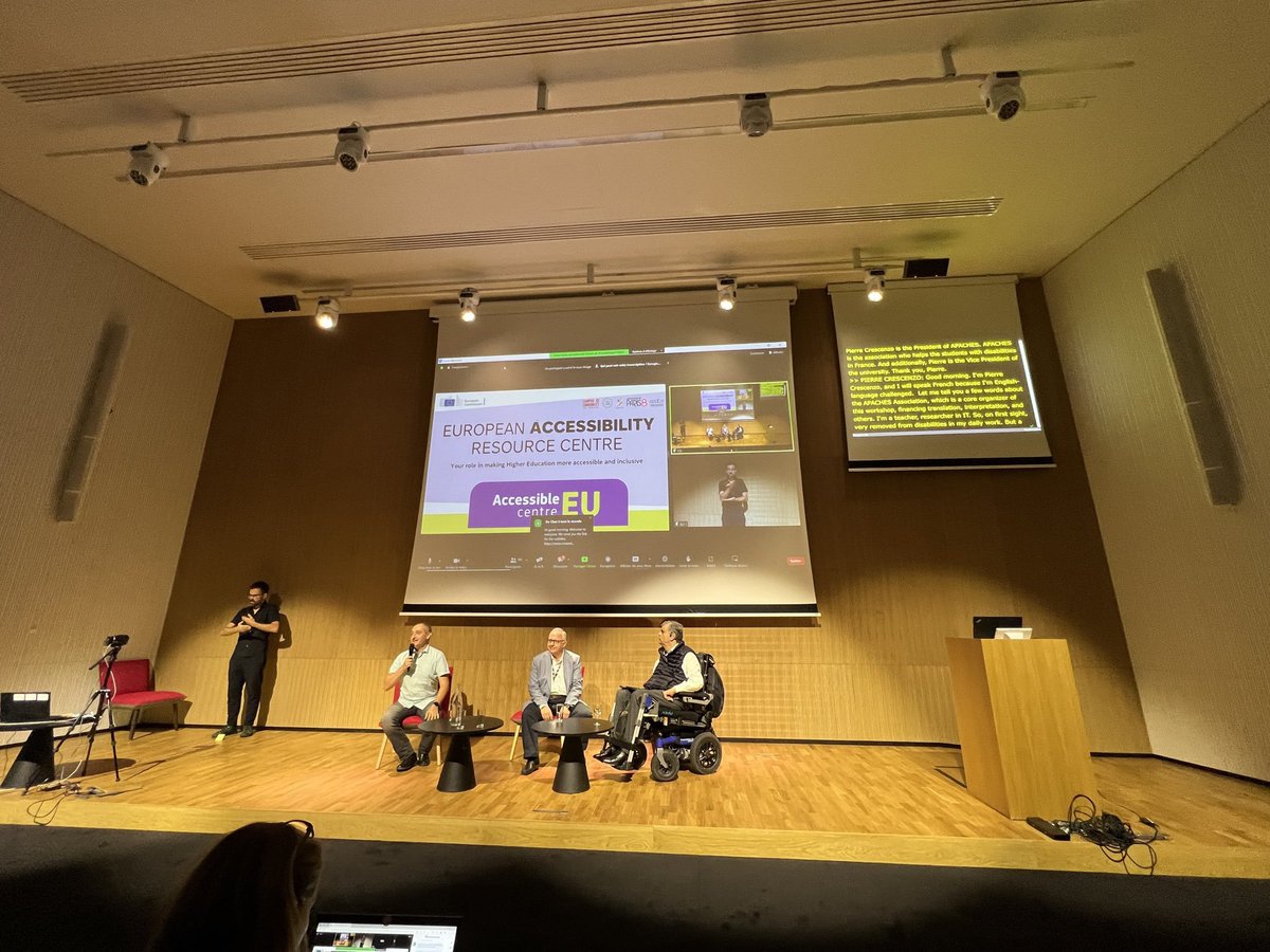 La falta de accesibilidad en la Educación Superior es uno de los principales retos a los que hacer frente desde #AccessibleEU.

Así se ha puesto de manifiesto en la jornada “Tu rol en la consecución de una enseñanza superior más accesible e inclusiva”.

bit.ly/3L0xc86