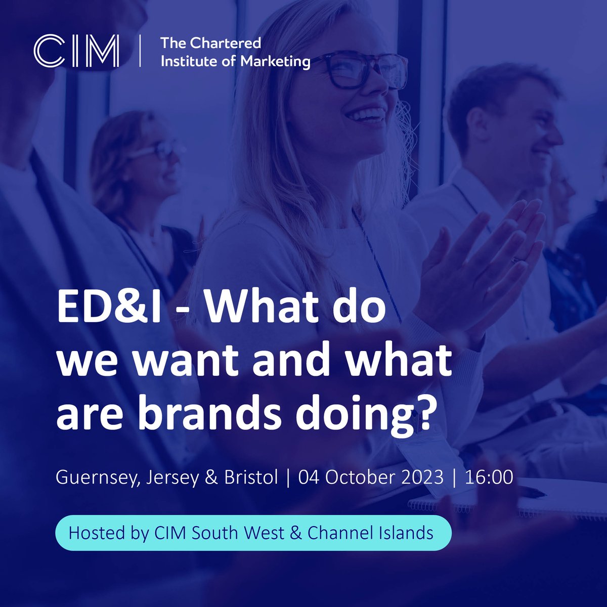 Open to CIM members and non-members. Each venue offers the opportunity to meet up with fellow marketers to network over drinks and nibbles.

Bristol – lnkd.in/eZngAi3B
Jersey – lnkd.in/ezDsxCYD
Guernsey –  lnkd.in/ej62XYGg
 
#Equality #Diversity  #CIMSouthW