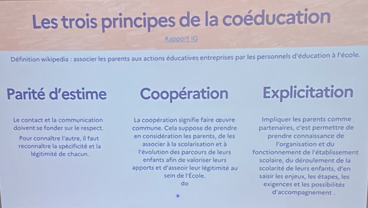 ⁦@SalomonRemi⁩ rappelle les principes de la coéducation aux cadres et formateurs rassemblés à l’université d’été #TNE de l’Isere. <a href="/Edu_Num/">Éducation Numérique</a> <a href="/DRANE_Grenoble/">DRANE - Académie de Grenoble</a> <a href="/acgrenoble/">Académie de Grenoble</a> <a href="/cdisere/">Isère</a> <a href="/TrousseAProjets/">Trousse à projets</a> <a href="/reseau_canope/">Réseau Canopé</a> <a href="/BanqueDesTerr/">Banque des Territoires</a> <a href="/SGPI_avenir/">Secrétariat général pour l’investissement</a> ⁦<a href="/EMI_Grenoble/">EMI_CLEMI Grenoble</a>⁩ #TNE38