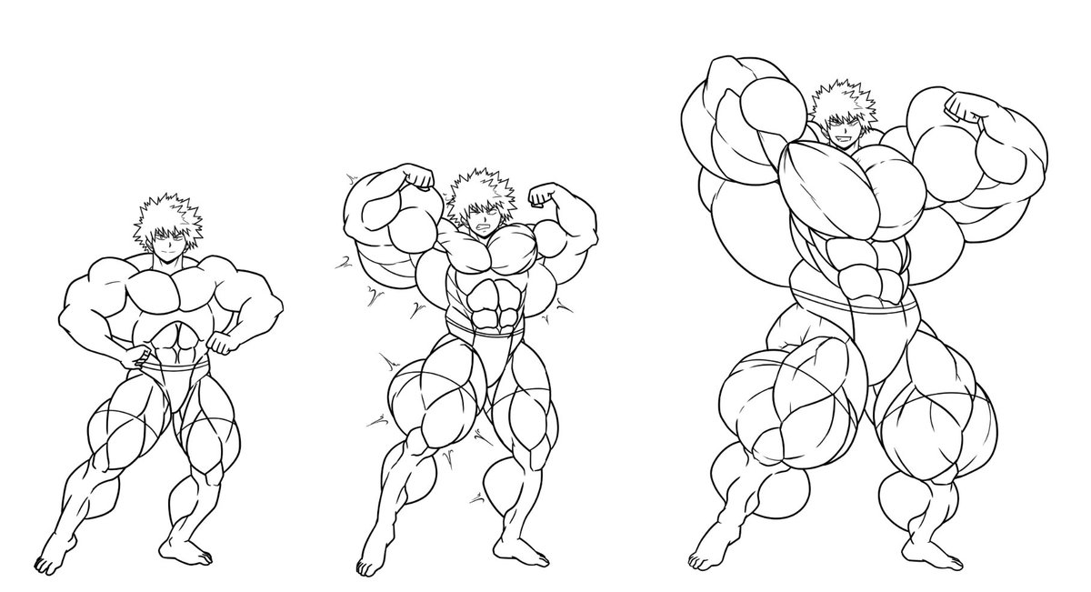 Ali Arts (comms open) on X: Work in progress 💪 male muscles this time lol  #drawing #art #musclegrowth #muscle #anime  / X