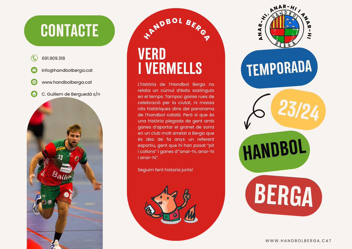 CmSergi's tweet photo. Portes obertes a l’ @HandbolBerga 
Si ets noia, d’entre 10 i 15 anys i vols provar-ho, vine cada dilluns i dijous de les 19h a les 20:30h!!!
Aquesta setmana ja hem començat!!!
@FedCatHandbol #HandbolCatalà #HandbolFemení https://t.co/ZKqjjms53T
