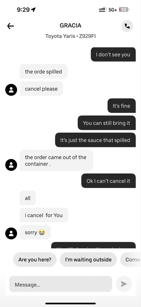 Pkaldone's tweet photo. At this point I’m sick and tired of @UberEats screwing me over. The driver spilled my food and canceled my order and @Uber @UberEats refuses to give me my refund for food that I never received. https://t.co/UOKM2xRKjH