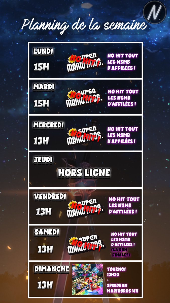 NightingTv's tweet photo. Vu que je me met à l’utilisation de X, voici le planning Twitch du 28 Août au 03 Septembre ! 

On se retrouve du coup aujourd’hui à 15h : https://t.co/n4FnQDhjQr https://t.co/4jbsS8NdBH