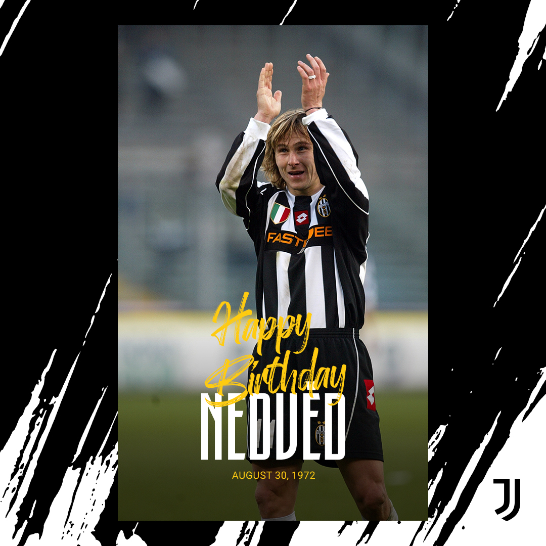 juventusfc's tweet photo. Tanti auguri di buon compleanno Pavel Nedved 🎂⚪️⚫ https://t.co/yqUPgCbrFC