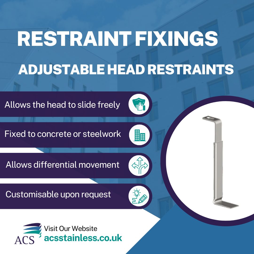 Explore our Adjustable Head Restraints range: acsstainless.co.uk/products/adjus…

#automation #construction #manufacturing #buildingmaterial #constructionmaterial #constructionindustry #engineering #architecture #structuralengineering #highrise #buildingconstruction #walltie #masonrysupport