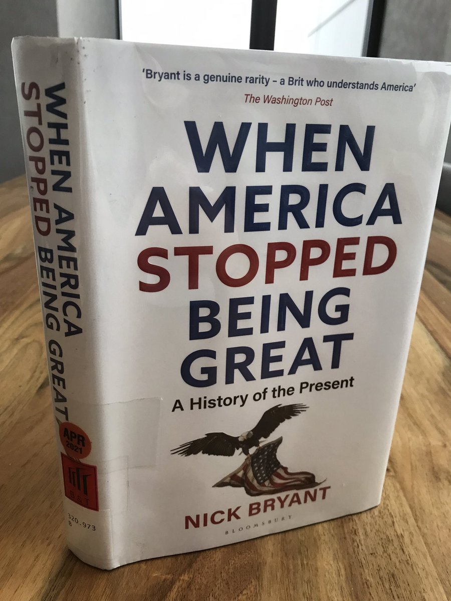 Researching the next Carver story set USA circa 2016. One of the best books read so far is this one. Contemporary history meets page-turning prose. Thanks and congratulations @NickBryantNY