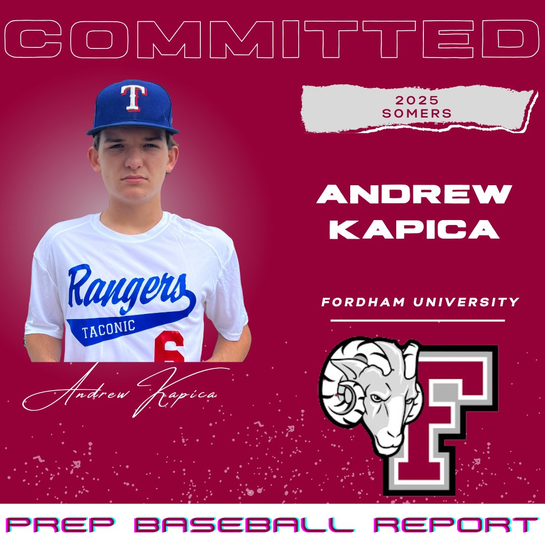 Prep Baseball New York (@prepbaseballny) on Twitter photo 💥Commitment Watch💥
2025 RHP Andrew Kapica (Somers) has committed to Fordham University #congrats
<a href="/AndrewKapica/">Andrew Kapica 2025</a> | <a href="/FordhamBaseball/">Fordham Baseball</a> | #pbrfamily 💥Commitment Watch💥
2025 RHP Andrew Kapica (Somers) has committed to Fordham University #congrats
<a href="/AndrewKapica/">Andrew Kapica 2025</a> | <a href="/FordhamBaseball/">Fordham Baseball</a> | #pbrfamily