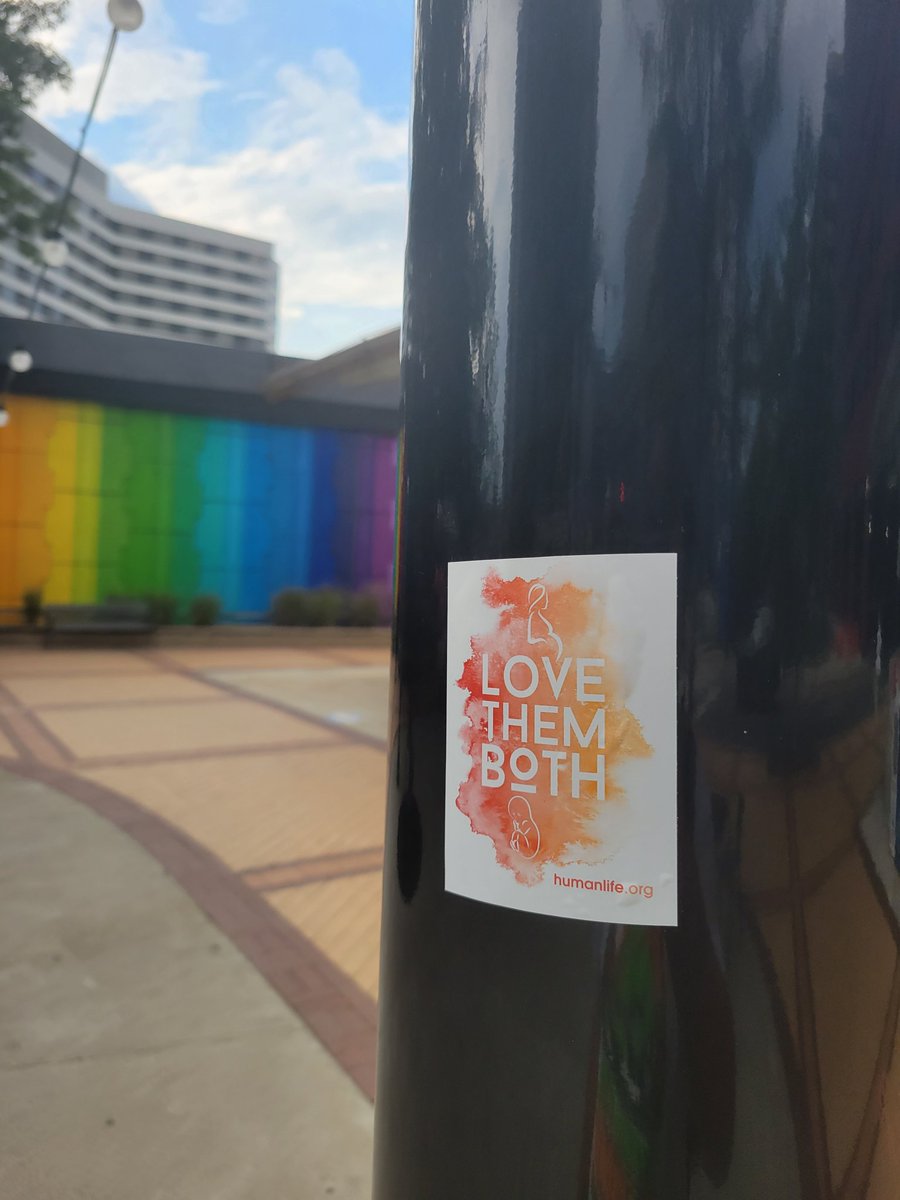 Stickering in Crystal City, VA! #LoveThemBoth