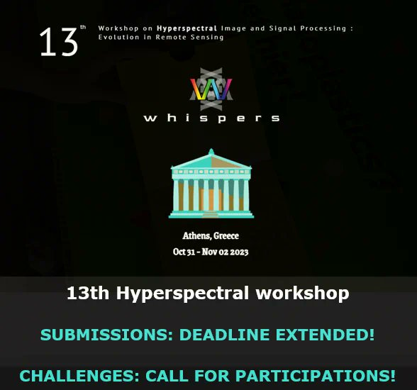 EUFAR_science's tweet photo. 📢Exciting opportunity for all experts in imaging spectroscopy from manned or unmanned aerial platforms. Make sure to submit your abstract/paper to the special session 'EUFAR'.  

🗓️ The deadline has been extended to September 15th! #Whispers

Read more➡️https://t.co/EuXpa74KEo https://t.co/2IIX7odE7m