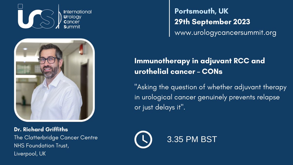 Does adjuvant #immunotherapy in #urologicalcancer (#urothelialcancer #renalcancer) prevent relapse or just delay it? 
Join us & discuss with @Oncology_Doctor  from @CCCNHS  in presence or virtually!

Register for free➡️ow.ly/hzpY50OWSI5
#IUCS23 @gbanna74 @ravikanesvaran