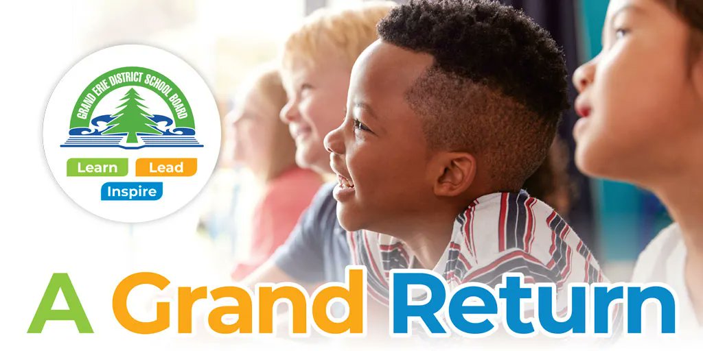 It's almost time for the #GrandReturn. If you're new to Grand Erie or changing schools and still need to register, please contact your home school. 📚