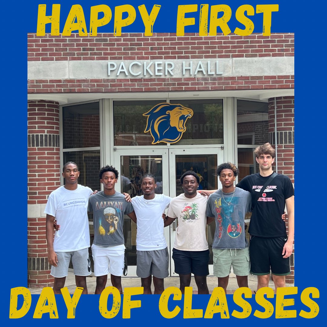 Happy First Day of Classes Lions! Our Frosh are ready to go! 💙🦁💛 #tcnjmbb