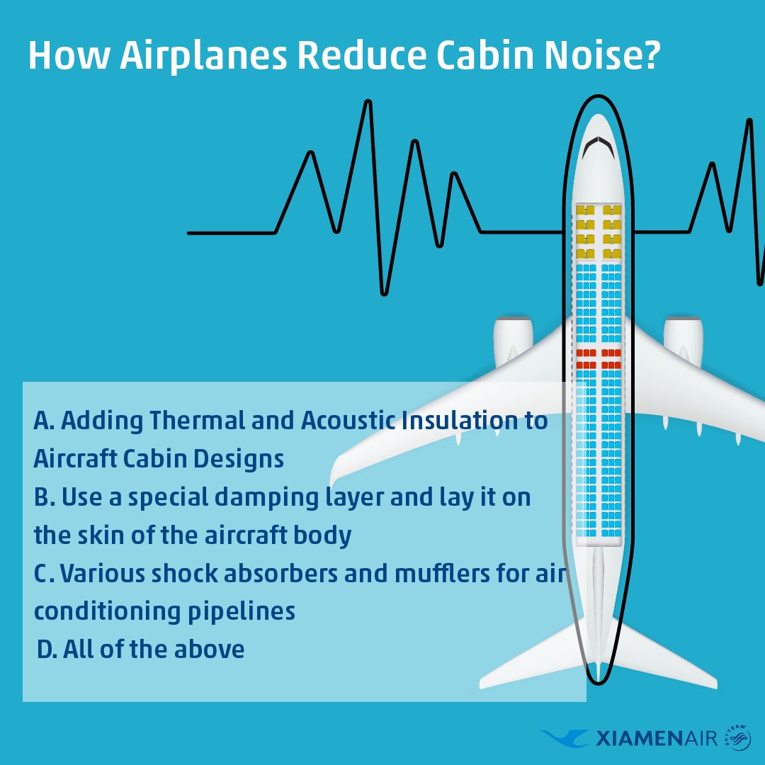 XiamenAirlines's tweet photo. How Airplanes Reduce Cabin Noise? https://t.co/OtCbAtEgLj