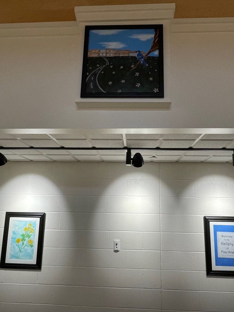 Jefferson_RVII's tweet photo. In 2022, our Blue Jay Foundation commissioned two students to paint a fall and spring scene of Jefferson High School. It takes one year for the oil painting to cure and we are now able to proudly hang their work in our PAC Gallery. Paige Kidkul (fall) &amp; Sophie Firle (spring). https://t.co/3JASVOh4pd