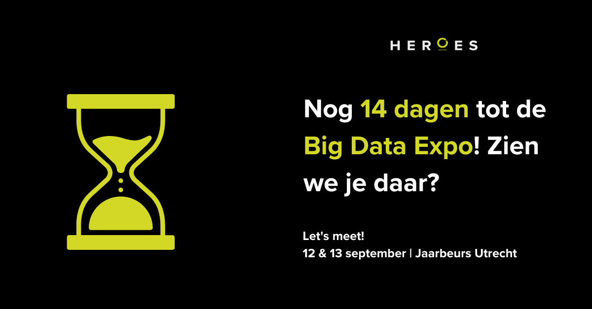 Heroes_NL's tweet image. Nog maar 14 dagen voordat de Big Data Expo plaatsvindt, wij kijken er alvast enorm naar uit je daar te mogen begroeten. 

Zien we je op onze stand nr 64? #HeroesThinkDigital #roadtobigdata #booth #number 64 #Bigdataexpo