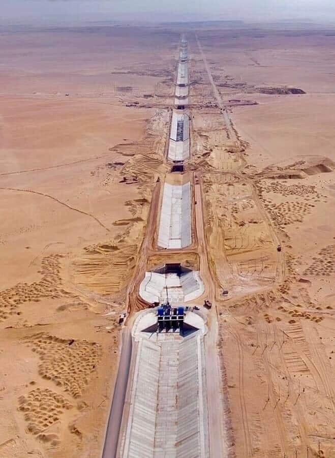 Egypt is digging a man-made river in the desert to reclaim 2.3 million acres of land, and turn it into agricultural land at a cost of $5.25 billion.

It will make up 30% of fertile land in the country.

It will stretch across 114km, making it the world's longest man-made river.