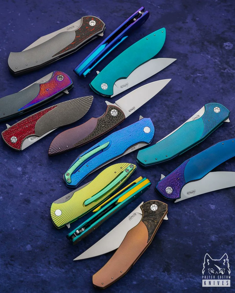 PolishKnives's tweet photo. New Herman Knives drop 🪂 is live now !!!😁
Knives made by 🇵🇱 @hermanknives_official
Foto made by @erikoromantiko #sting #mantis #ishtar #microsting #cpmmagnacut #cpmmagnacutsteel #m398 #elmax #timascus # blacktimascus #polishcustomknives https://t.co/WkjS3JBEss https://t.co/iHbQjoruGf