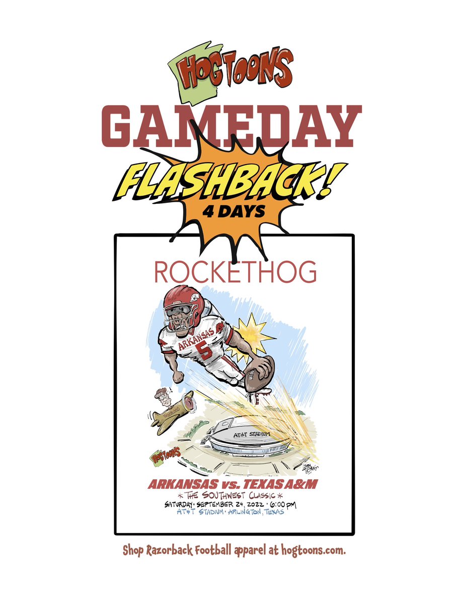 realrayzorback's tweet photo. 4 days! Gameday flashback! Go Hogs! @RazorbackFB @raheim_sanders #hogtoons #razorbackfootball #rocketsanders. Visit https://t.co/cINvZNipYm https://t.co/xXl5L3f8K5
