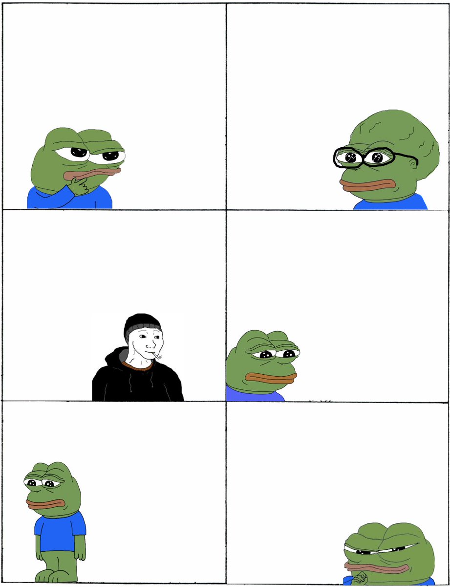 memeables's tweet photo. gm pepe family

we're introducing 𝗠𝗲𝗺𝗲𝗮𝗯𝗹𝗲𝘀!

A daily comic strip based on the original comic format which gave birth to Pepe the frog.

Memeables from different artists will be minted on bitcoin as Ordinals 1/1s and auctioned on @pepe__wtf every 24h.

Learn more 🧵👇 https://t.co/5yRxFS6yfQ