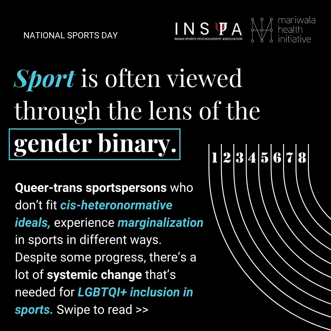mariwalahealth's tweet photo. For LGBTQIA+ athletes, opportunity has been scarce, and stigma has been plentiful. As trans athletes across the world are being excluded from sporting categories, let us remember that systems of inequality cannot be broken down without consistent advocacy. #NationalSportsDay https://t.co/oRshPrrCqw
