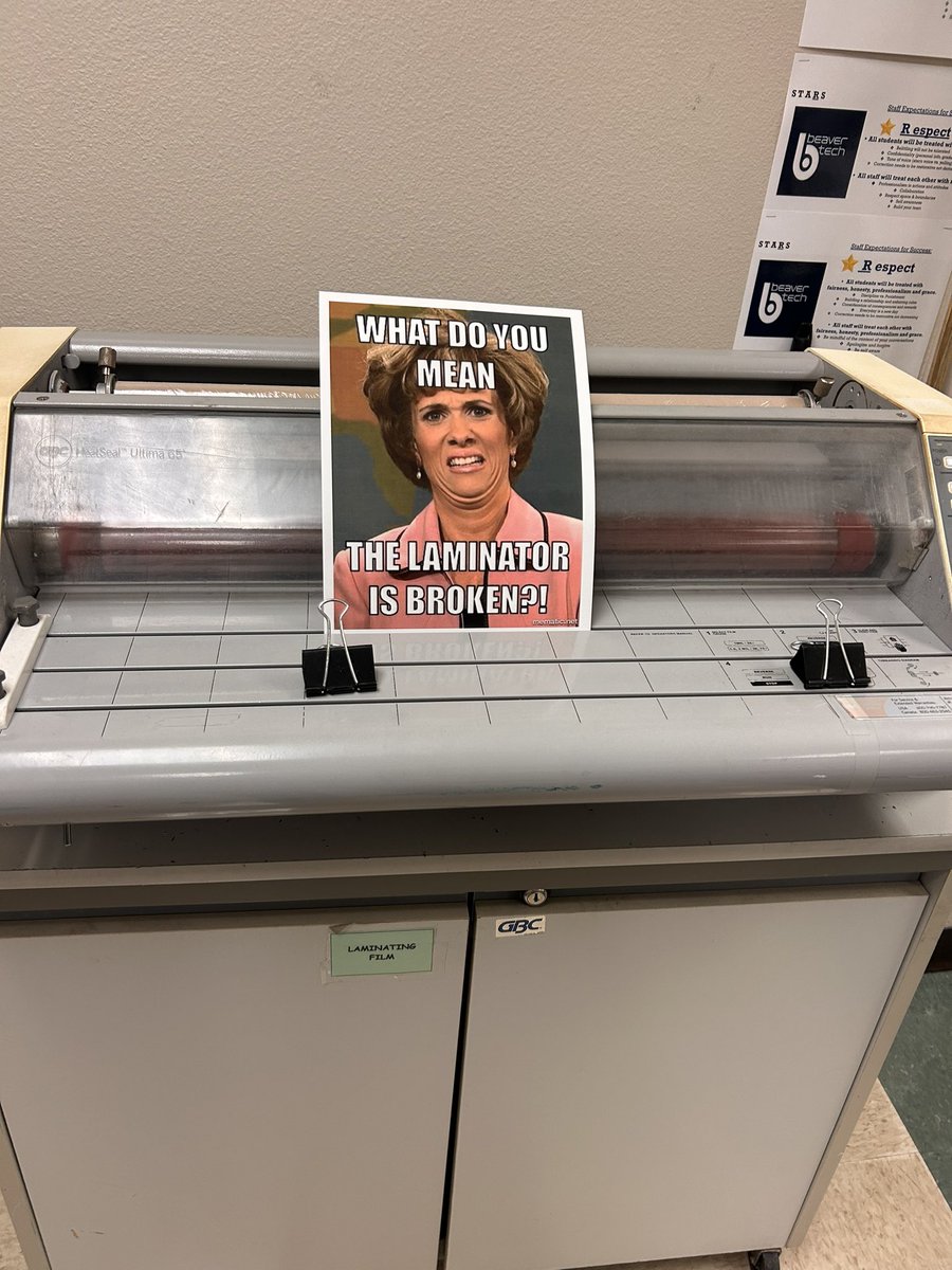 Not the laminator?!  😂😂