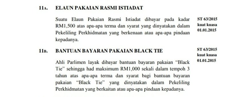 datukhensem's tweet photo. Tahukah anda selain mendapat elaun bulanan sebanyak RM16,000  sebulan &amp; elaun sidang RM400/hari, Ahli Ahli Parlimen Malaysia yang disayangi semua jugak mendapat elaun minyak, tol, bil telephone, elaun pakaian rasmi, blacktie, elaun beli komputer dan macam macam lagi.

Best kan! https://t.co/8Nqw8JowLy