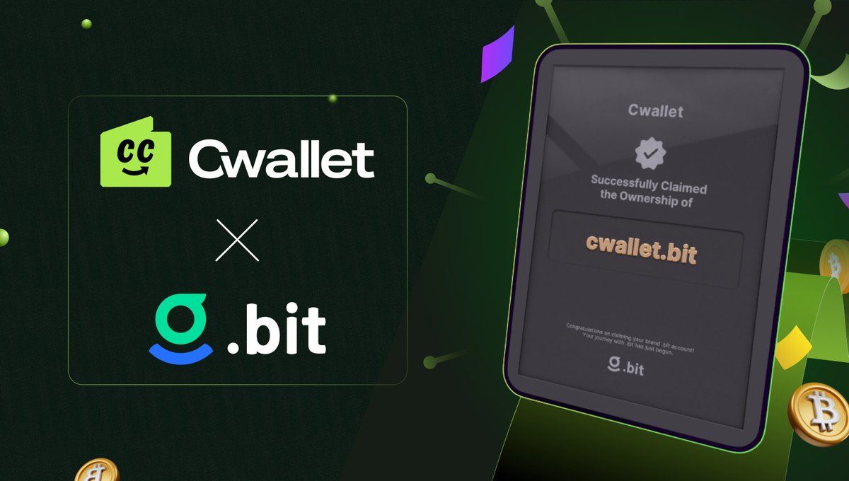 🎊 We’re delighted to announce that we’ve successfully claimed cwallet.bit. This unique #DID is now officially part of our brand! 🥰A big thank you to @dotbitHQ. Look forward to leveraging cwallet.bit to maximize our brand influence and strengthen our community! #Cwallet…