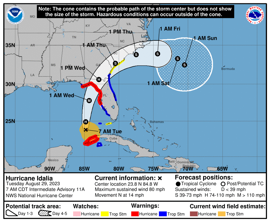 Our airport is open and operational. We continue to monitor the status of Hurricane #Idalia - we do not foresee any significant impact to our operations at this time. If operational changes occur, we'll post about it. Please check with your airline in regards to your flight.