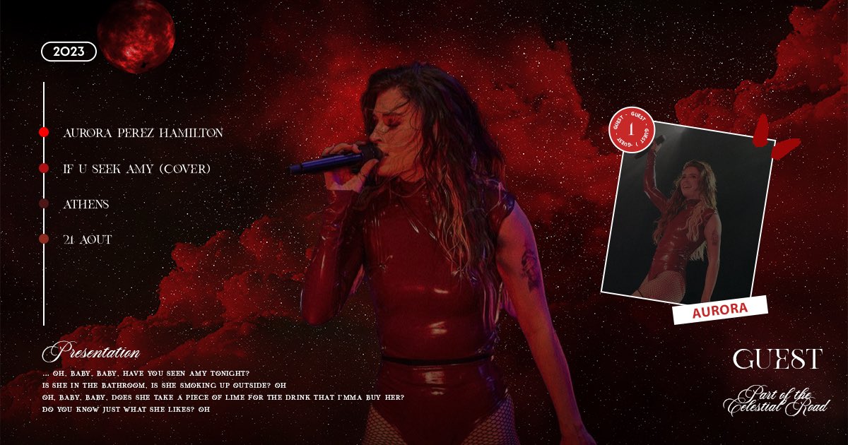 ⠀

⠀                      TONIGHT'S GUEST  ‧₊˚ ┊
⠀⠀                   aurora on the celestial road.

⠀ ⠀⠀⠀