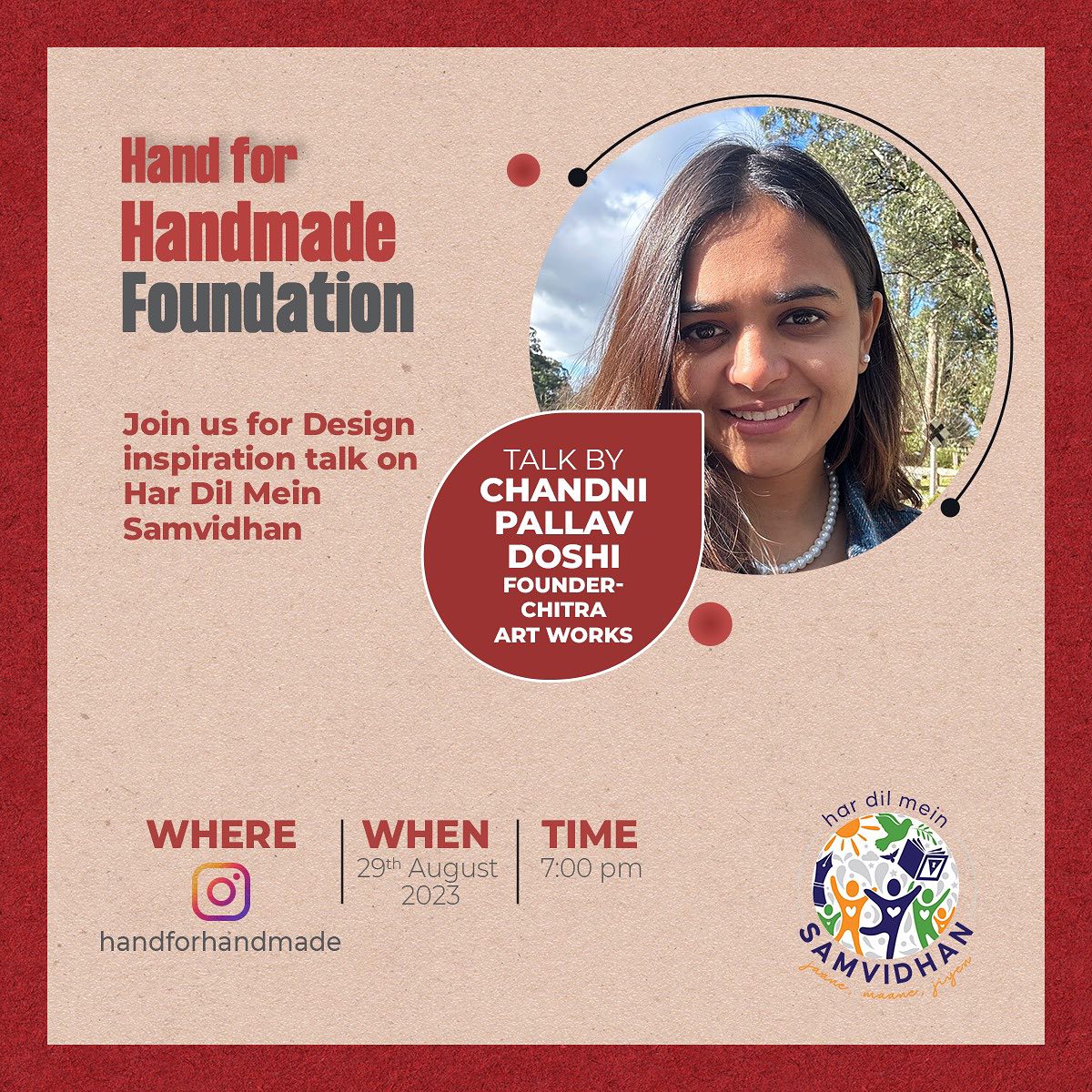 Join us today at 7pm with @chitraartworks for @hardilmeinsamvidhan

#hardilmeinsamvidhan #design #instalive #republicday2024 #constitutionofindia #naturalfibre #handmade #handmadedesign #indianconstitution #india