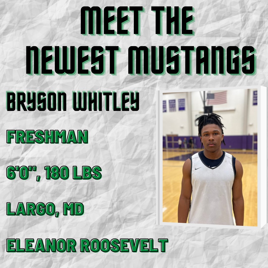 Today we are introducing freshman Bryson Whitley! A point guard from Eleanor Roosevelt, Bryson was a starter on their 2022 4A State Championship team as well as an All-County performer!
