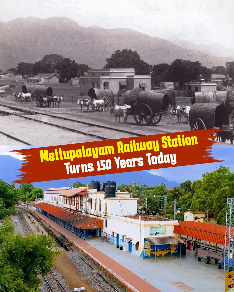 alayamonline's tweet photo. மேட்டுப்பாளையம் ரயில் நிலையத்துக்கு இன்று 150வது பிறந்தநாள்!!!! #Mettupalayam

#Coimbatore #MettupalayamRailwayStation https://t.co/NKsPvOy5Xn