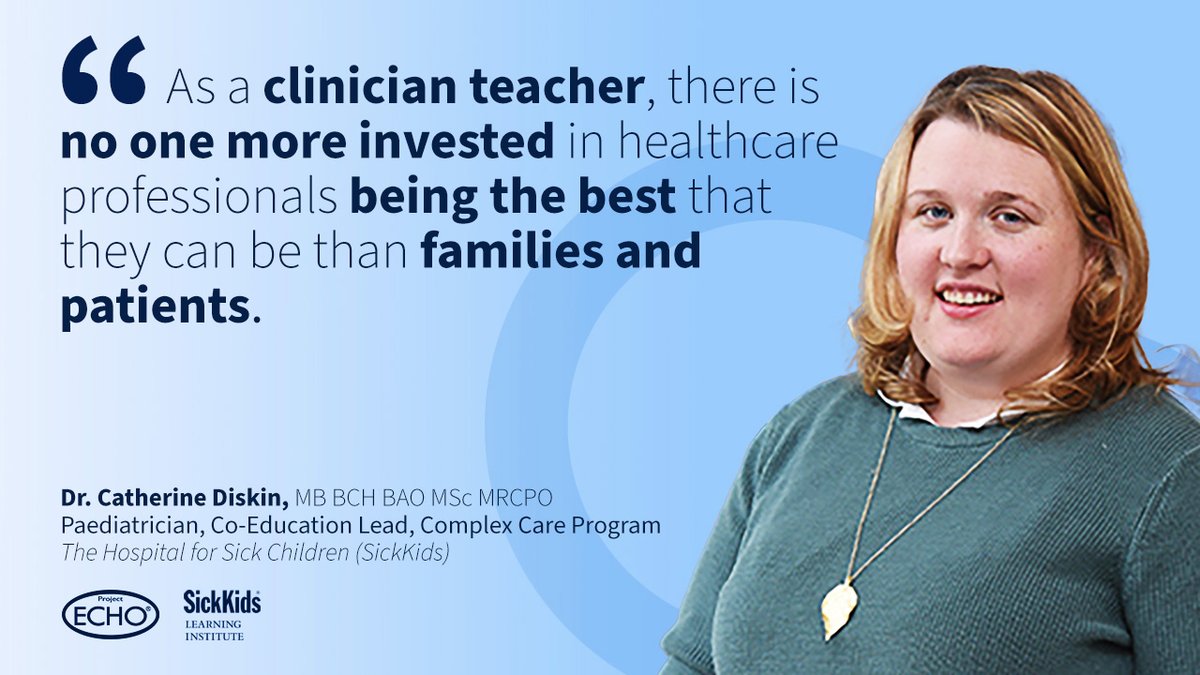 'As a clinician teacher, there is no one more invested in the healthcare professional being the best that they can be than families and patients.” 'Family Partnership in CME' @aap_peds paper by Dr. Diskin, @dreyalcohen, @FamilyVoices et al. Read/Watch⤵️ sickkids.echoontario.ca/in-my-words-me…