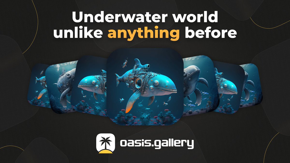 0asisgallery's tweet photo. 🌴Oasis Gallery🌴 intriguing #NFT Aquatech collection💦🤖

💥 Robot fish with undersea world animations! 🌊🐳🤩

👀Explore it here:
https://t.co/kxRSLwbZVX https://t.co/1MdA7HCJeG