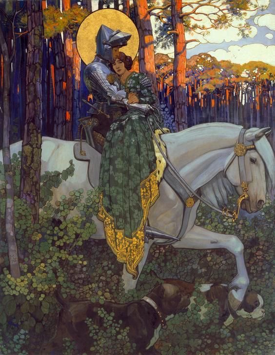 Saint George rescued a princess who was about to be eaten by a dragon that had settled near the city of Silene allegedly in modern-day Libya.

The Legend of Saint George: 
The Rescue (1903)

By Maximilian Liebenwein

#FairytaleTuesday #Legends #Folklore #MythsandLegends