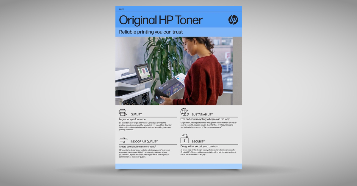 JonathansCompNJ's tweet image. Your business productivity and office environment matter. That's why you'll appreciate the ease-of-use, reliability and security of Original HP Toner Cartridges. Download this solution brief for an overview of how Original HP Toner Cartridges keep your printers running smooth ...