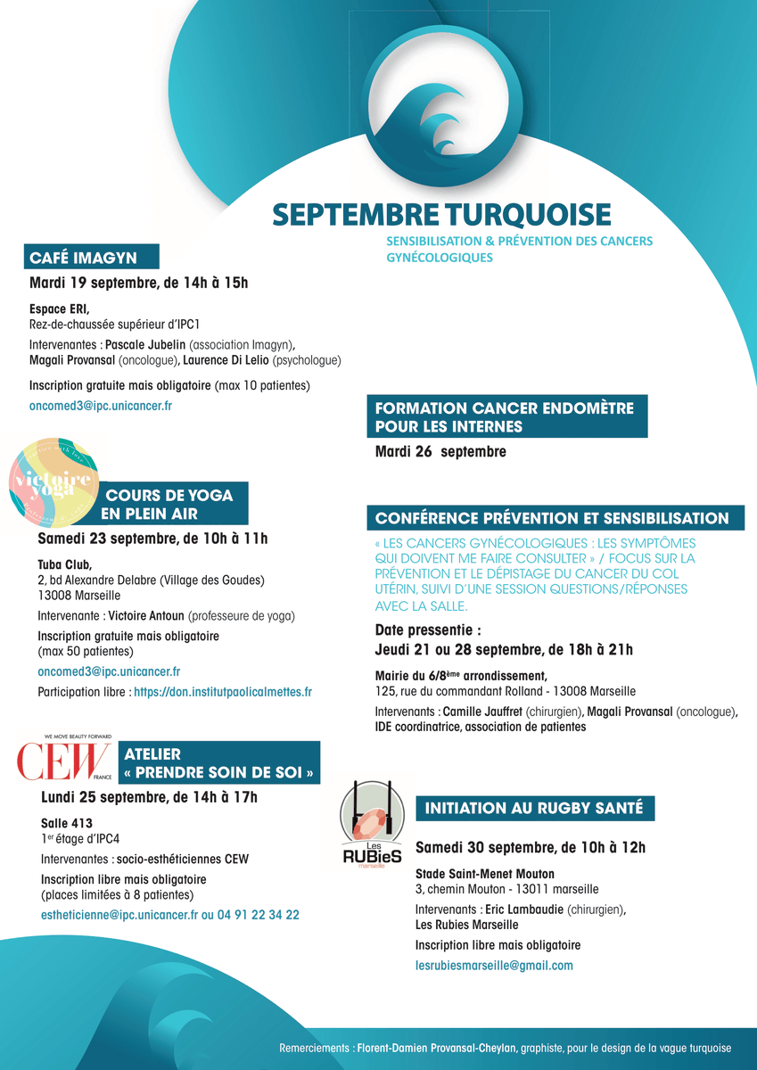 paoli_calmettes's tweet photo. 👉Dans le cadre de 🔵SEPTEMBRE TURQUOISE 🔵, @paoli_calmettes déploie un programme complet d’actions de sensibilisation et d’information sur le campus ou en extérieur, le tout gratuitement pour ses patientes, du 7 au 30 septembre 2023 📆

 #SeptembreTurquoise #imagyn #gynecology https://t.co/01XEoEa7Hl