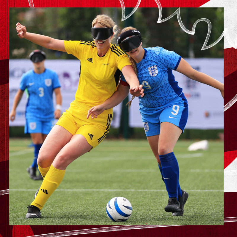 Lionesses's tweet photo. "I am so proud to put the badge on and make history." 🏴󠁧󠁢󠁥󠁮󠁧󠁿

After leading the England Blind team at @IBSAGames2023 in Birmingham this month, Sam Gough reflects on what it meant to the team to play at their first-ever World Championships: