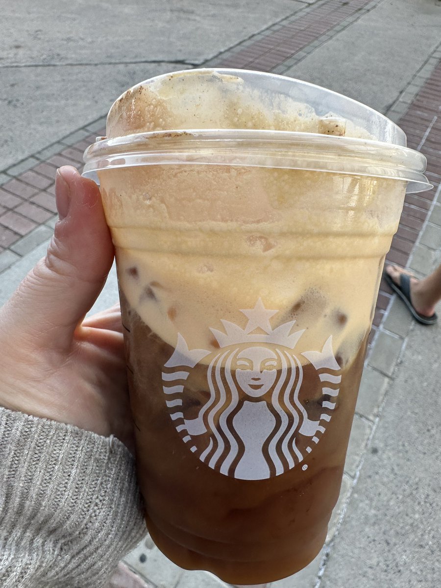 Also! Pumpkin season is back! I couldn’t bring myself to do a hot latte just yet though so I tried the cold brew with pumpkin cold foam and it’s yummy! @StarbucksCanada